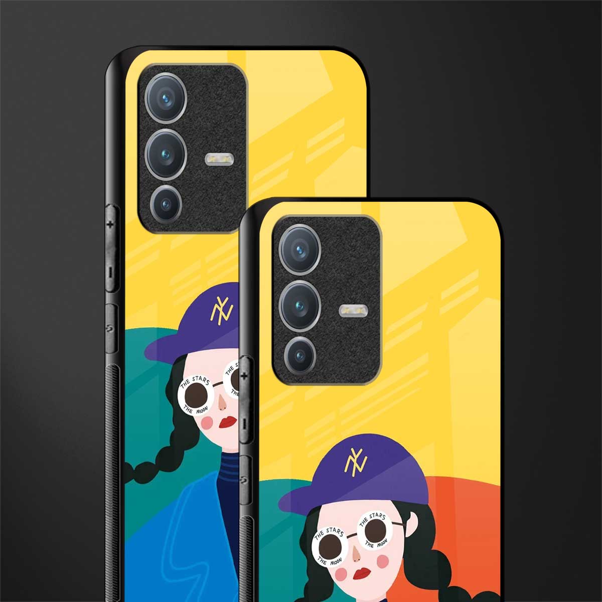 psychedelic chic glass case for vivo v23 pro 5g image-2