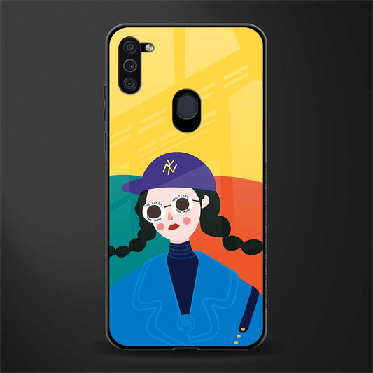 psychedelic chic glass case for samsung galaxy m11 image