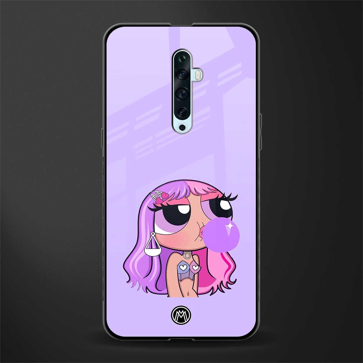 purple chic powerpuff girls glass case for oppo reno 2z image