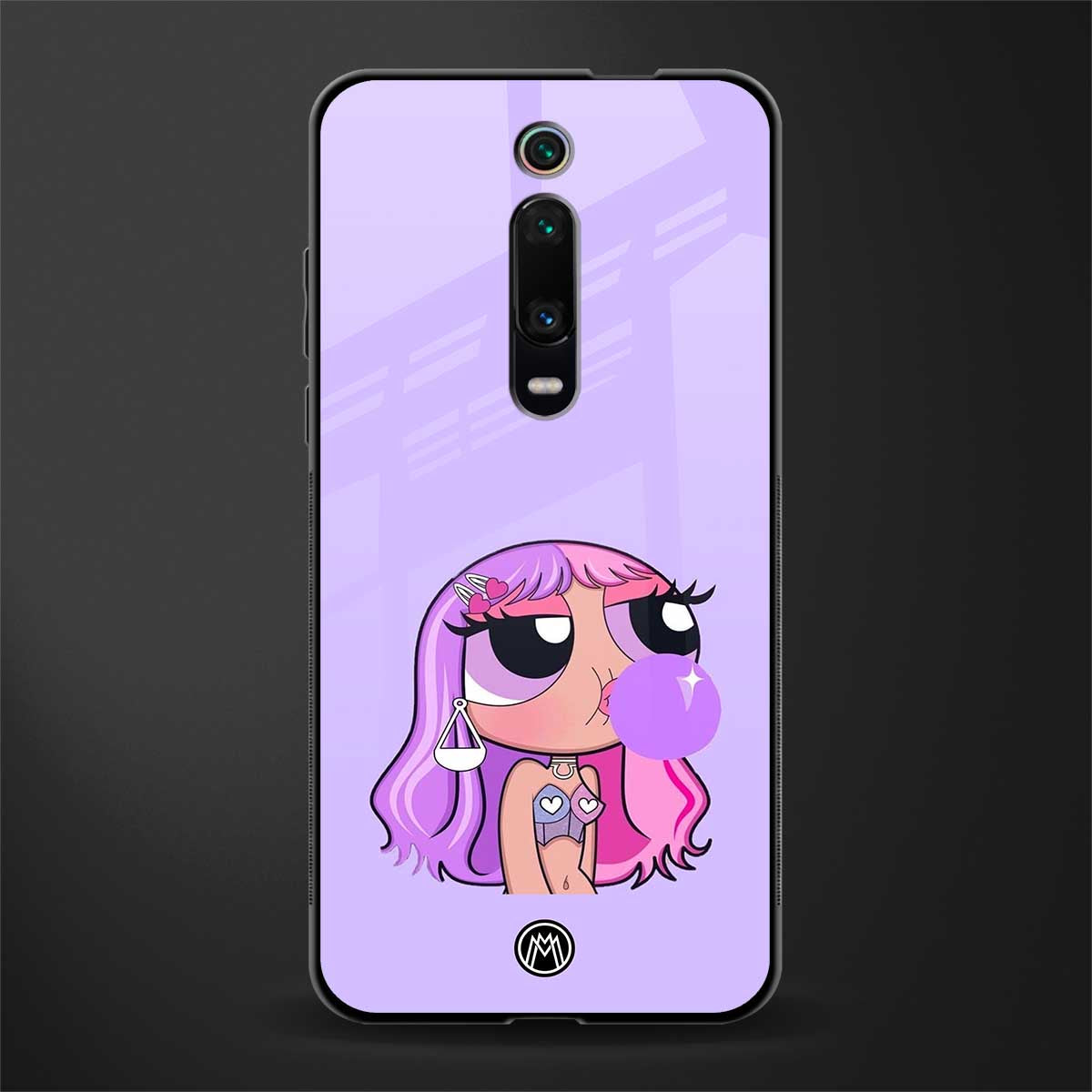 purple chic powerpuff girls glass case for redmi k20 pro image