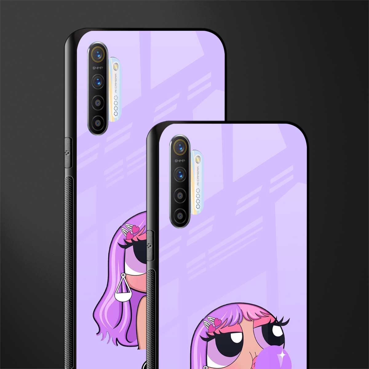 purple chic powerpuff girls glass case for realme x2 image-2