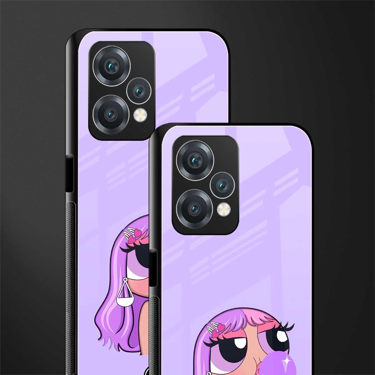 purple chic powerpuff girls back phone cover | glass case for realme 9 pro 5g