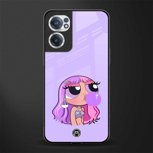 purple chic powerpuff girls glass case for oneplus nord ce 2 5g image