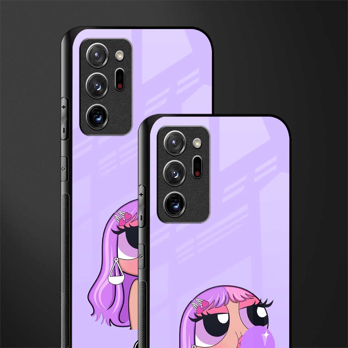 purple chic powerpuff girls glass case for samsung galaxy note 20 ultra 5g image-2