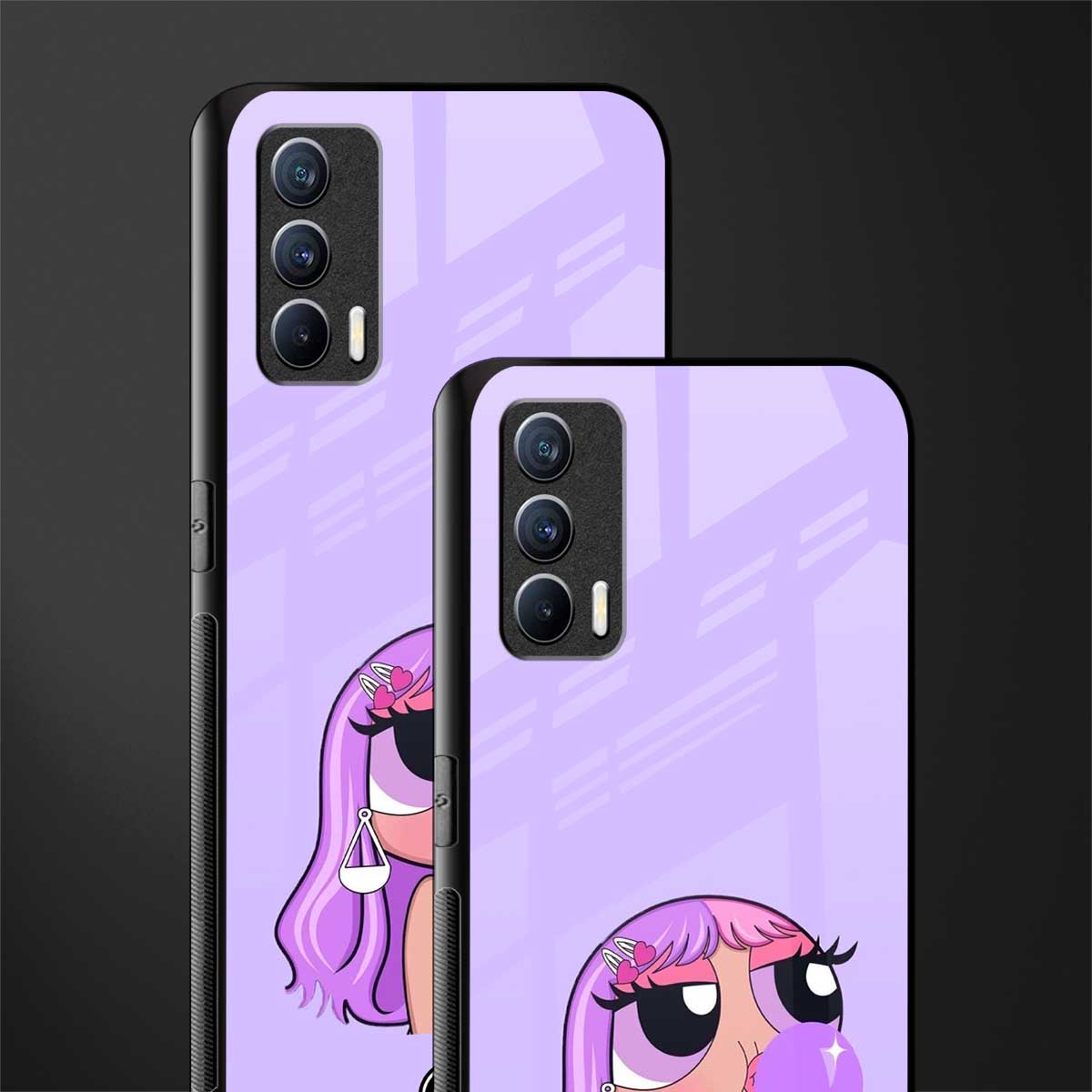 purple chic powerpuff girls glass case for realme x7 image-2