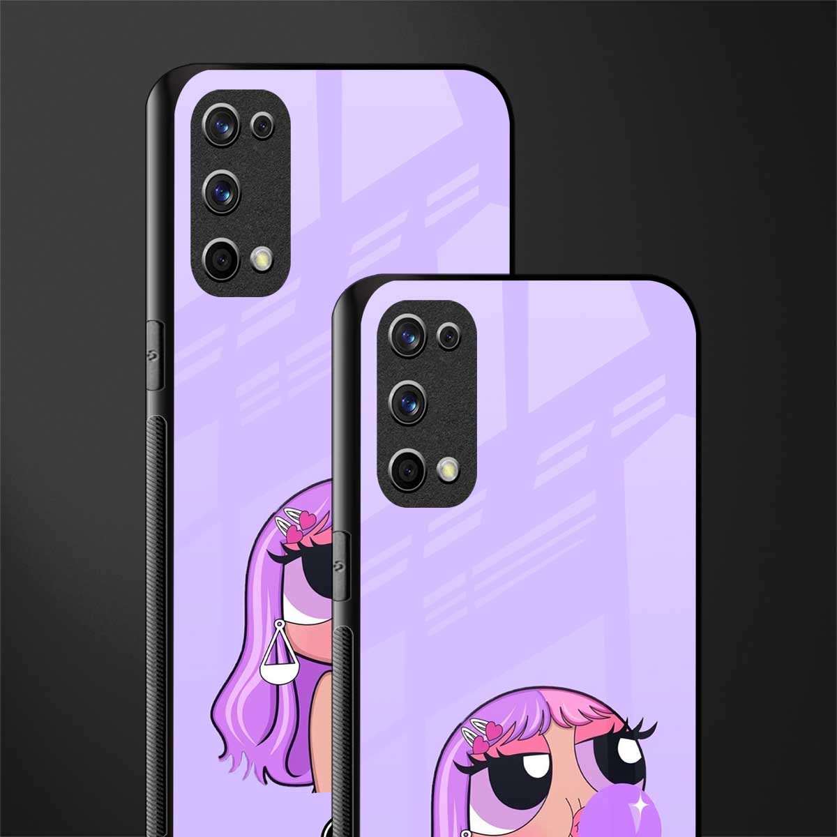 purple chic powerpuff girls glass case for realme x7 pro image-2