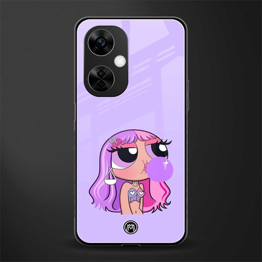 purple chic powerpuff girls back phone cover | glass case for oneplus nord ce 3 lite