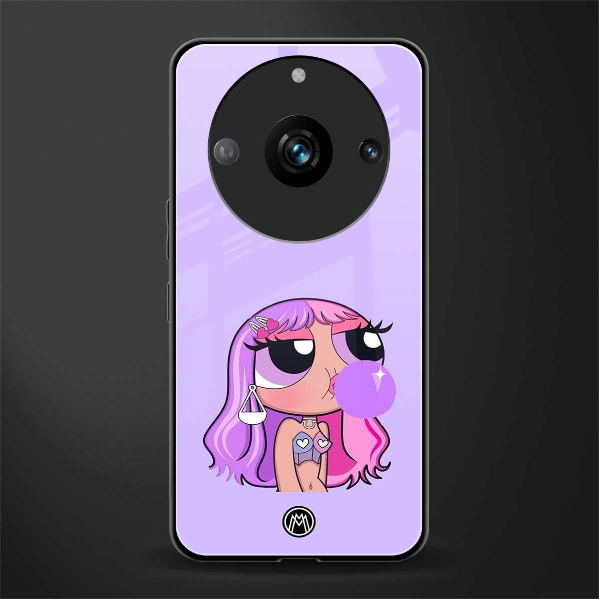purple chic powerpuff girls back phone cover | glass case for realme 11 pro 5g
