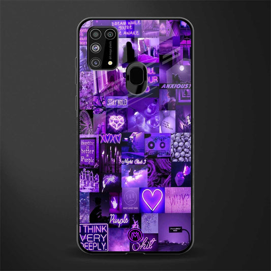 purple collage aesthetic glass case for samsung galaxy m31 image