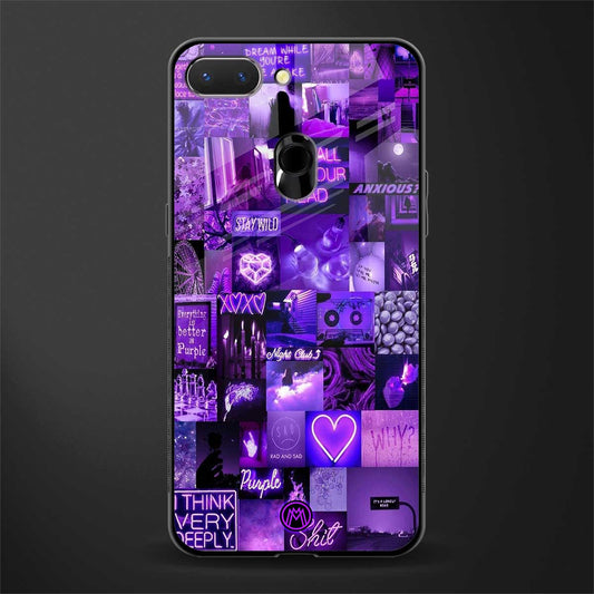 purple collage aesthetic glass case for realme 2 image