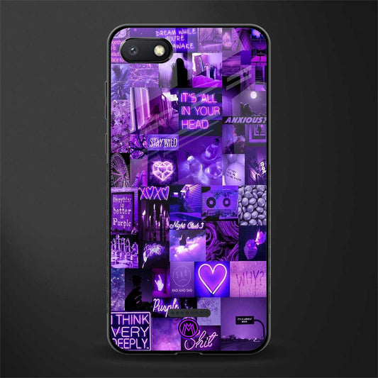 purple collage aesthetic glass case for redmi 6a image