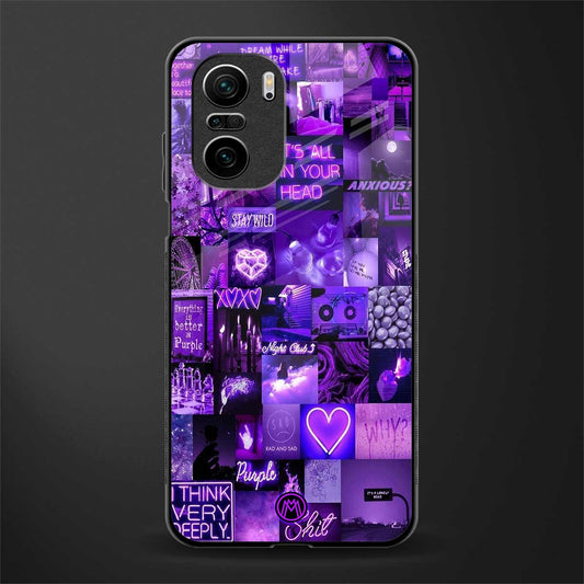 purple collage aesthetic glass case for mi 11x 5g image