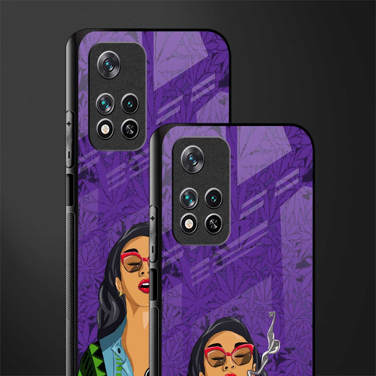 purple smoke glass case for poco m4 pro 5g image-2