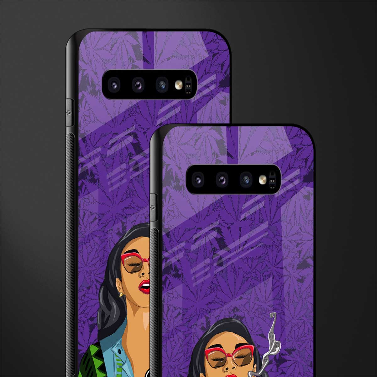 purple smoke glass case for samsung galaxy s10 plus image-2