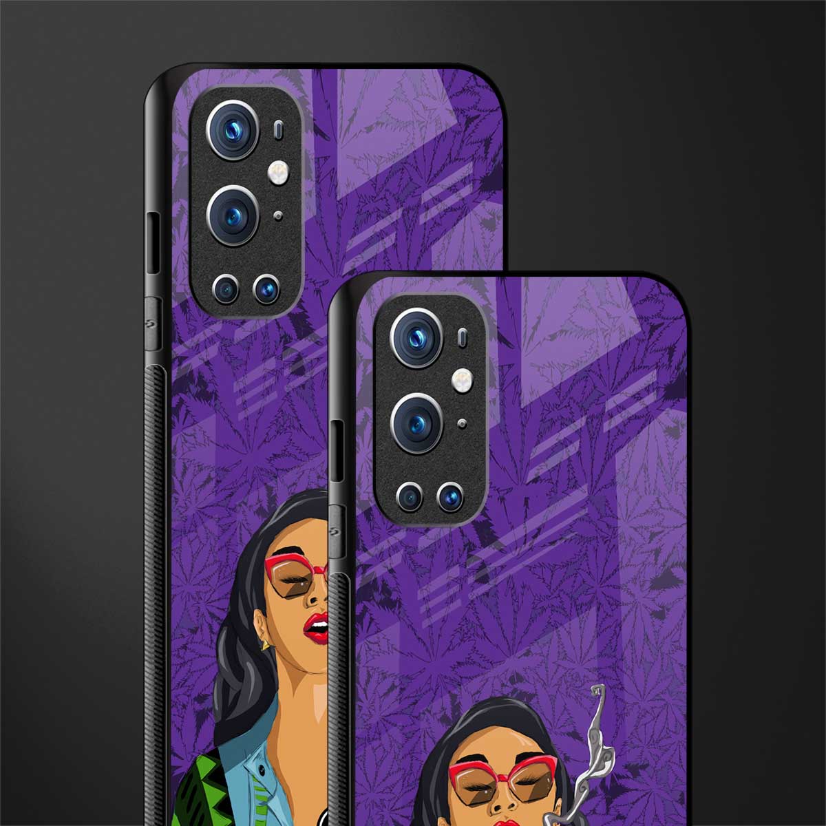purple smoke glass case for oneplus 9 pro image-2