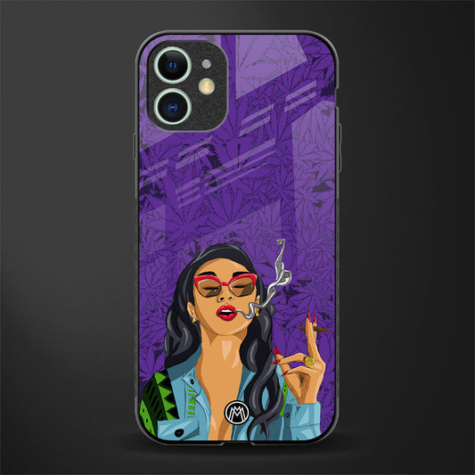 purple smoke glass case for iphone 12 image
