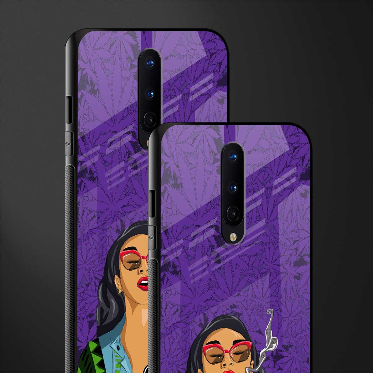 purple smoke glass case for oneplus 8 image-2