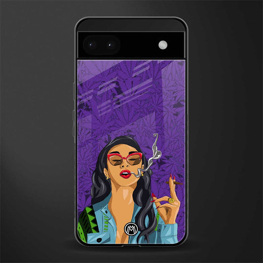 purple smoke back phone cover | glass case for google pixel 6a