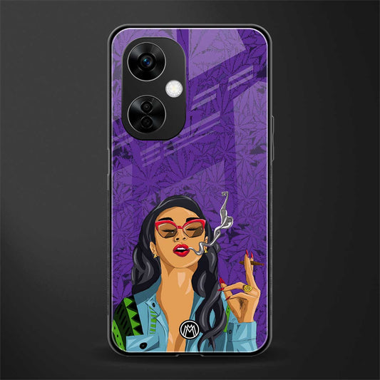 purple smoke back phone cover | glass case for oneplus nord ce 3 lite