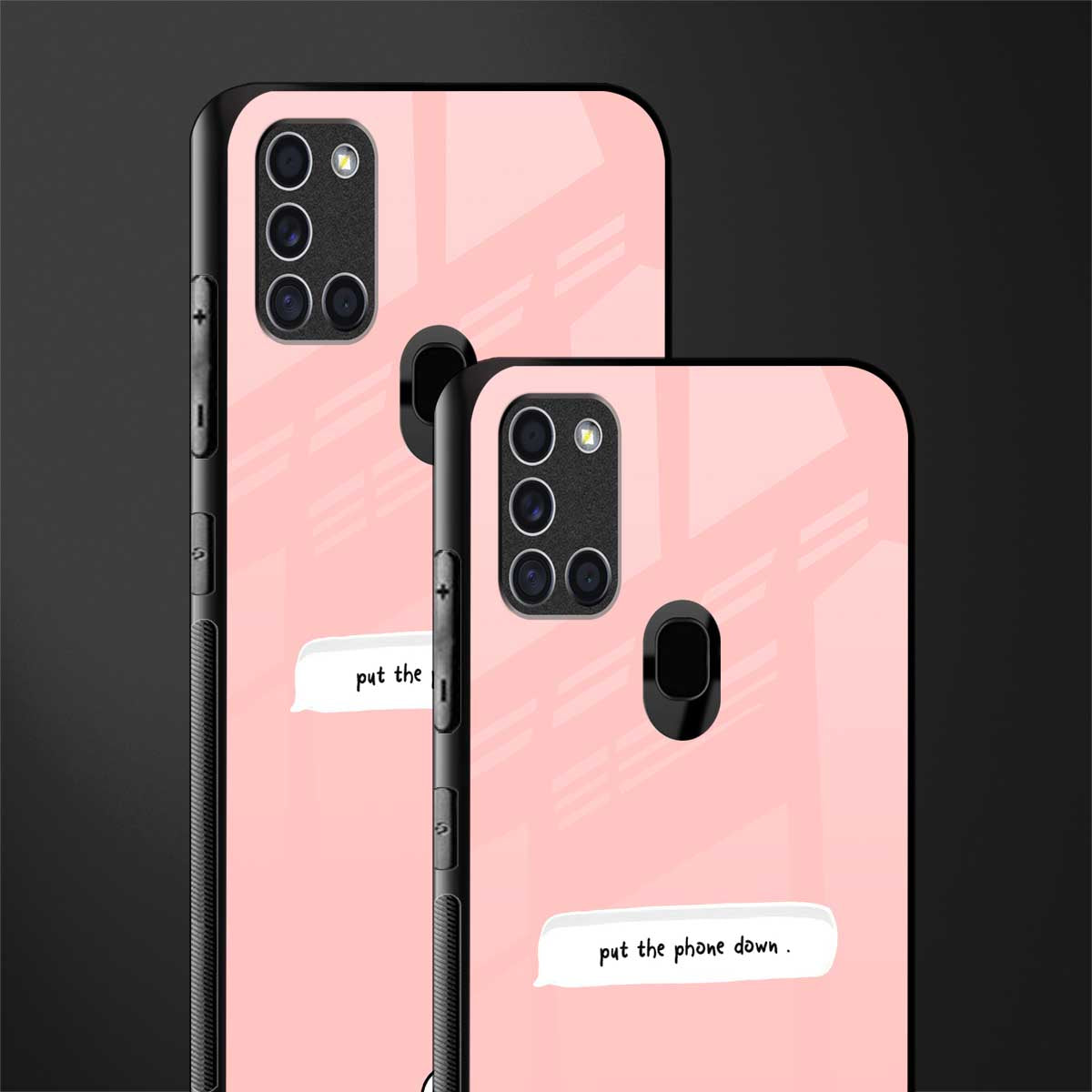 put the phone down glass case for samsung galaxy a21s image-2