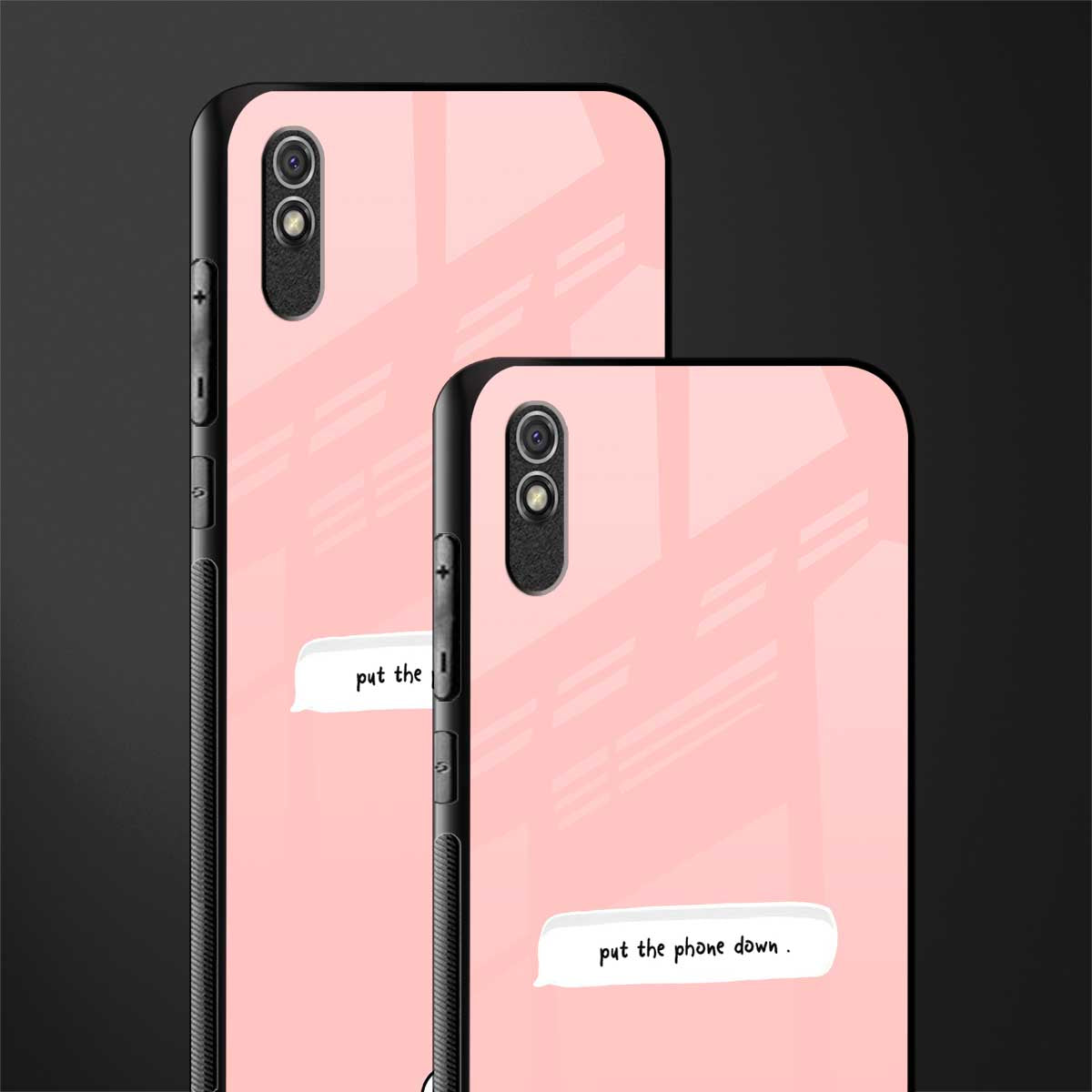 put the phone down glass case for redmi 9a image-2