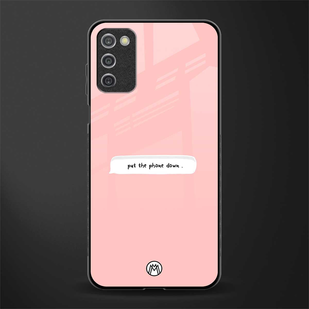 put the phone down glass case for samsung galaxy a03s image