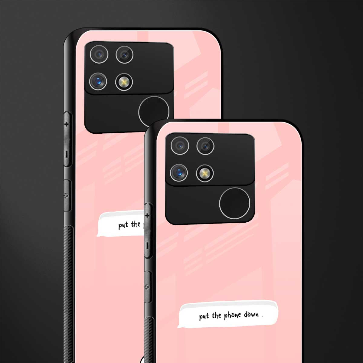 put the phone down back phone cover | glass case for realme narzo 50a