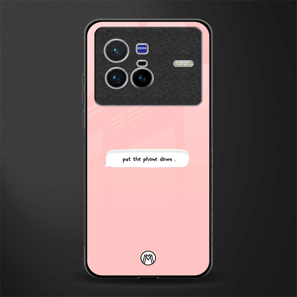 put the phone down glass case for vivo x80 image