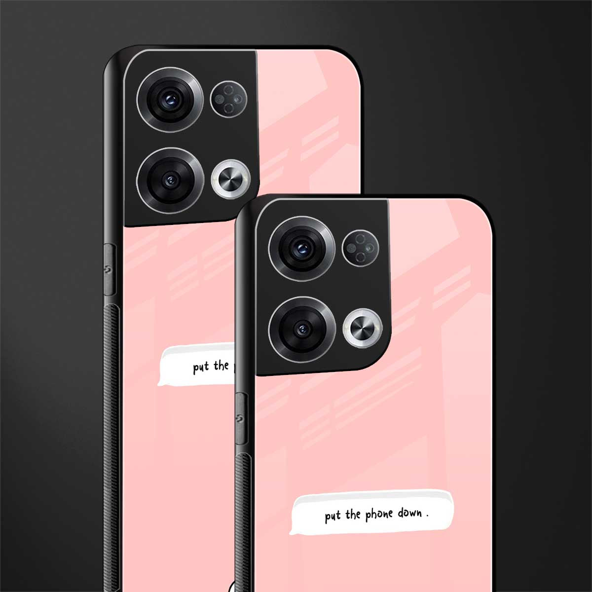 put the phone down back phone cover | glass case for oppo reno 8