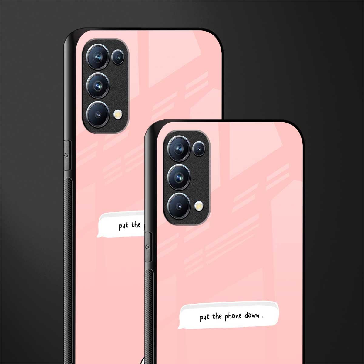 put the phone down back phone cover | glass case for oppo reno 5