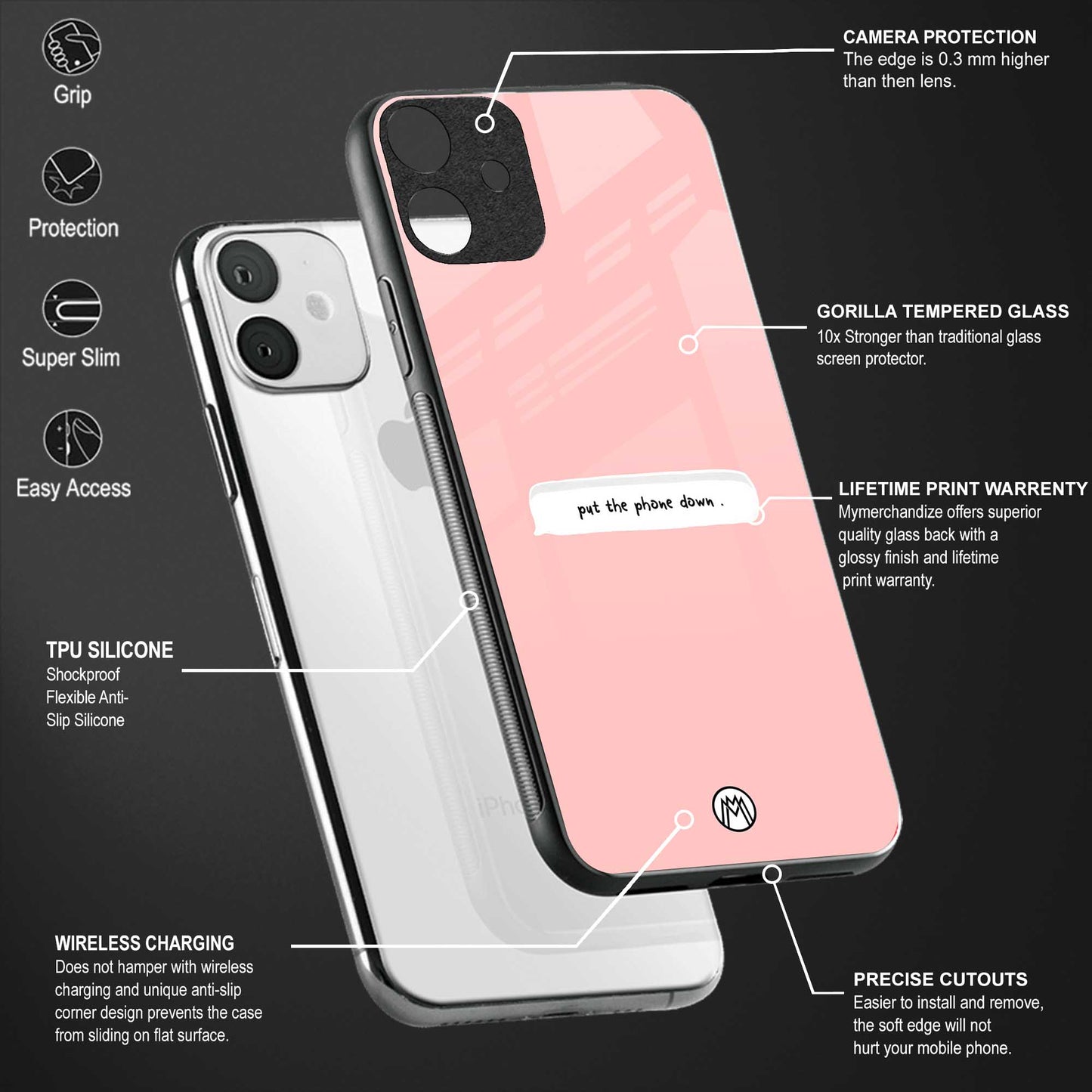 put the phone down glass case for oppo reno 3 pro image-4