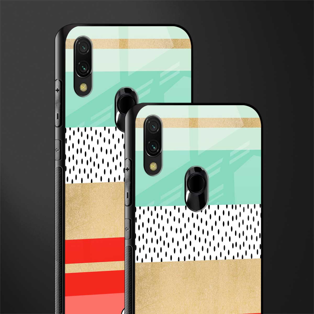 raspberry mint gelato glass case for redmi note 7 pro image-2