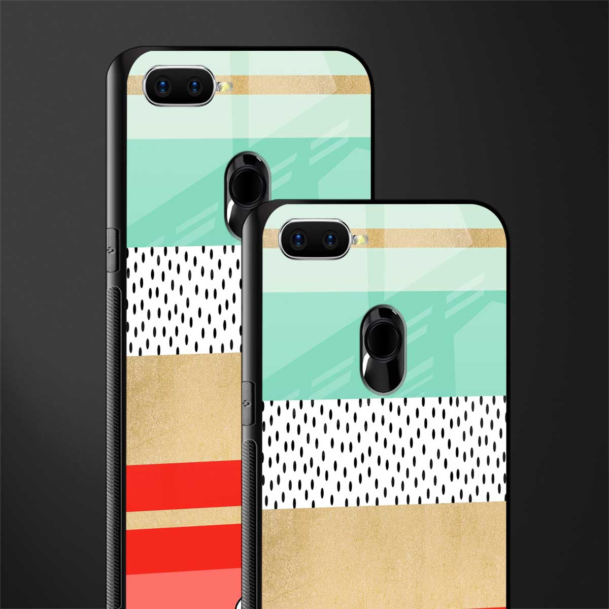 raspberry mint gelato glass case for oppo a7 image-2