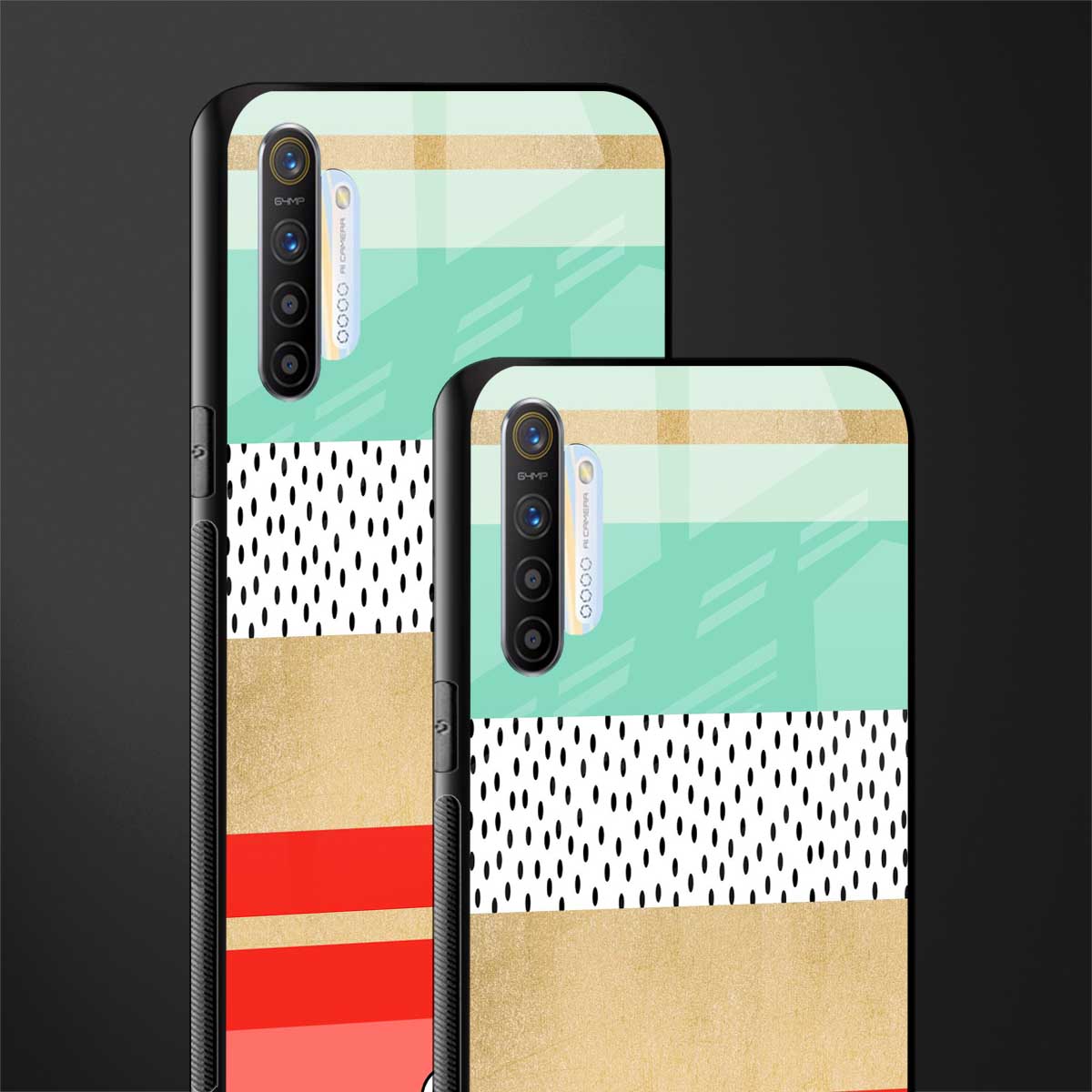 raspberry mint gelato glass case for realme x2 image-2