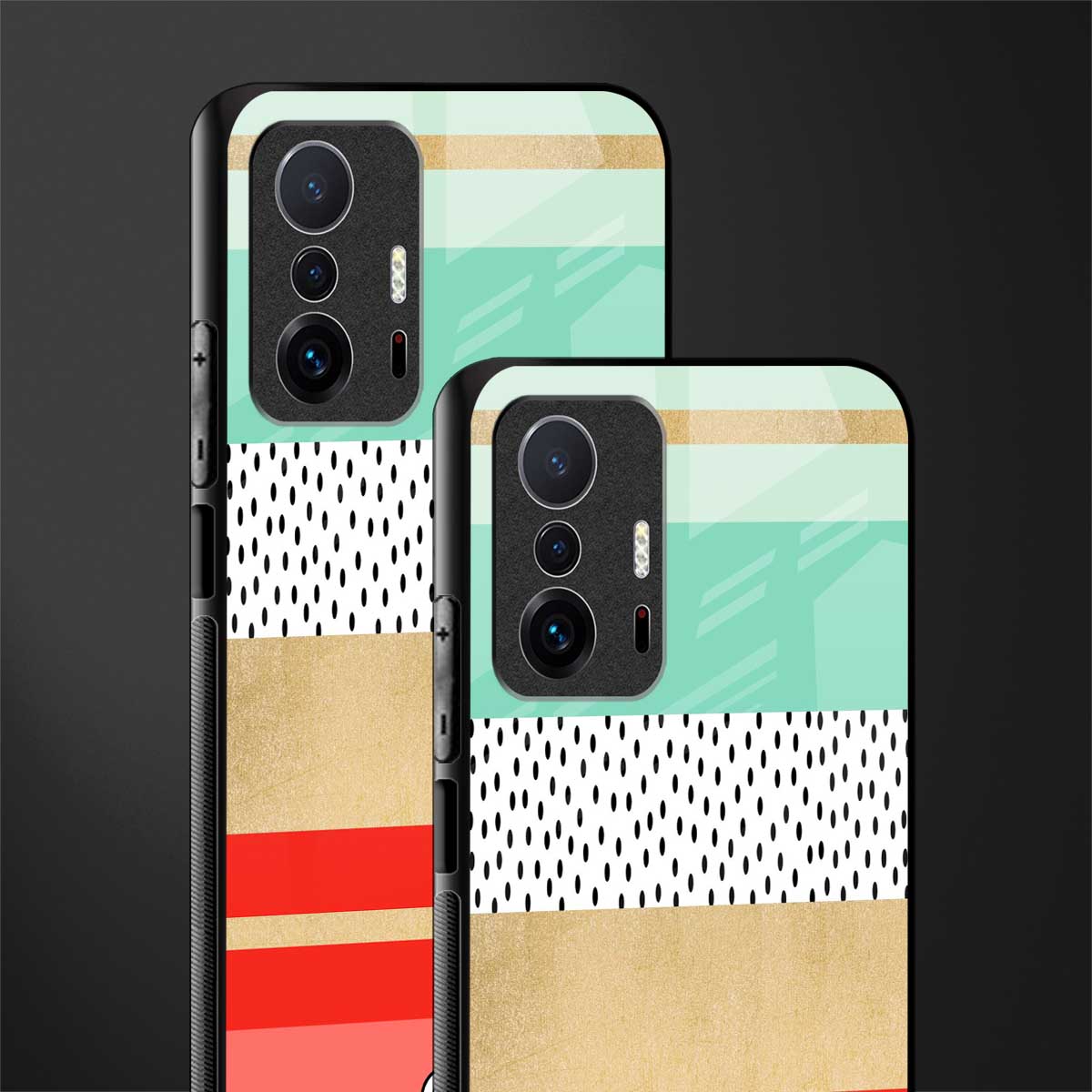 raspberry mint gelato glass case for mi 11t pro 5g image-2