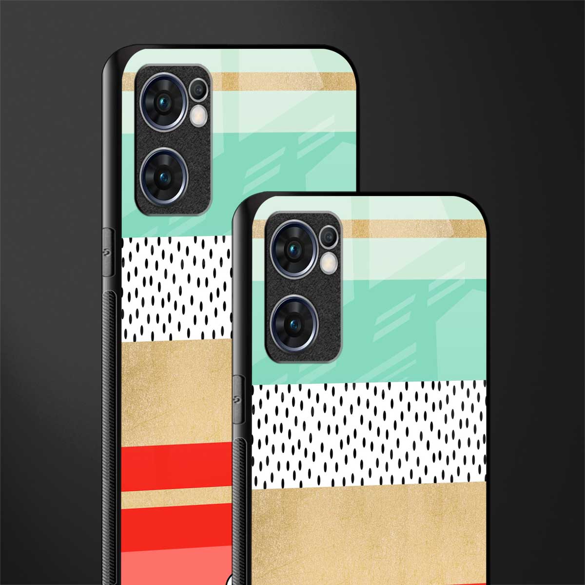 raspberry mint gelato glass case for oppo reno7 5g image-2