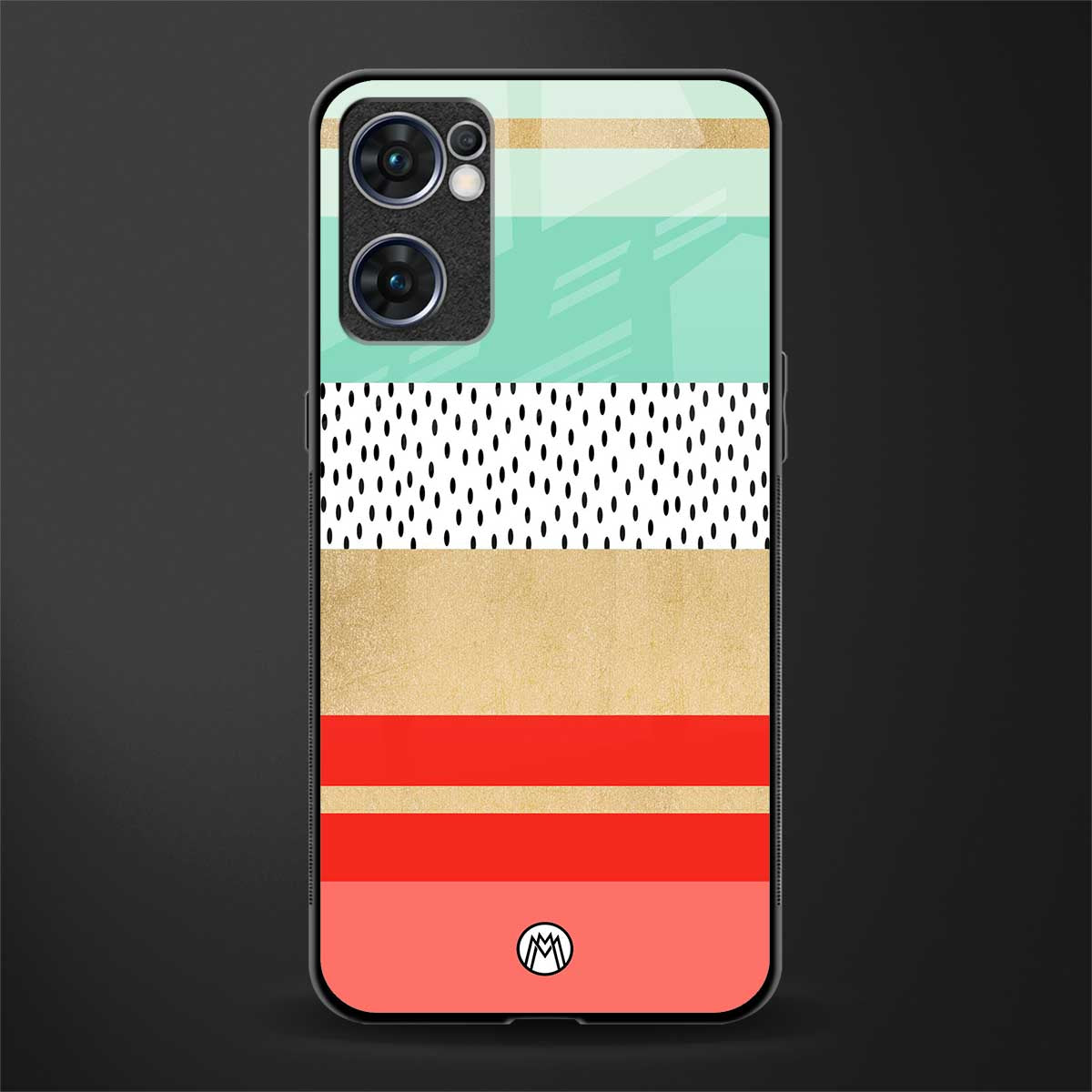 raspberry mint gelato glass case for oppo reno7 5g image