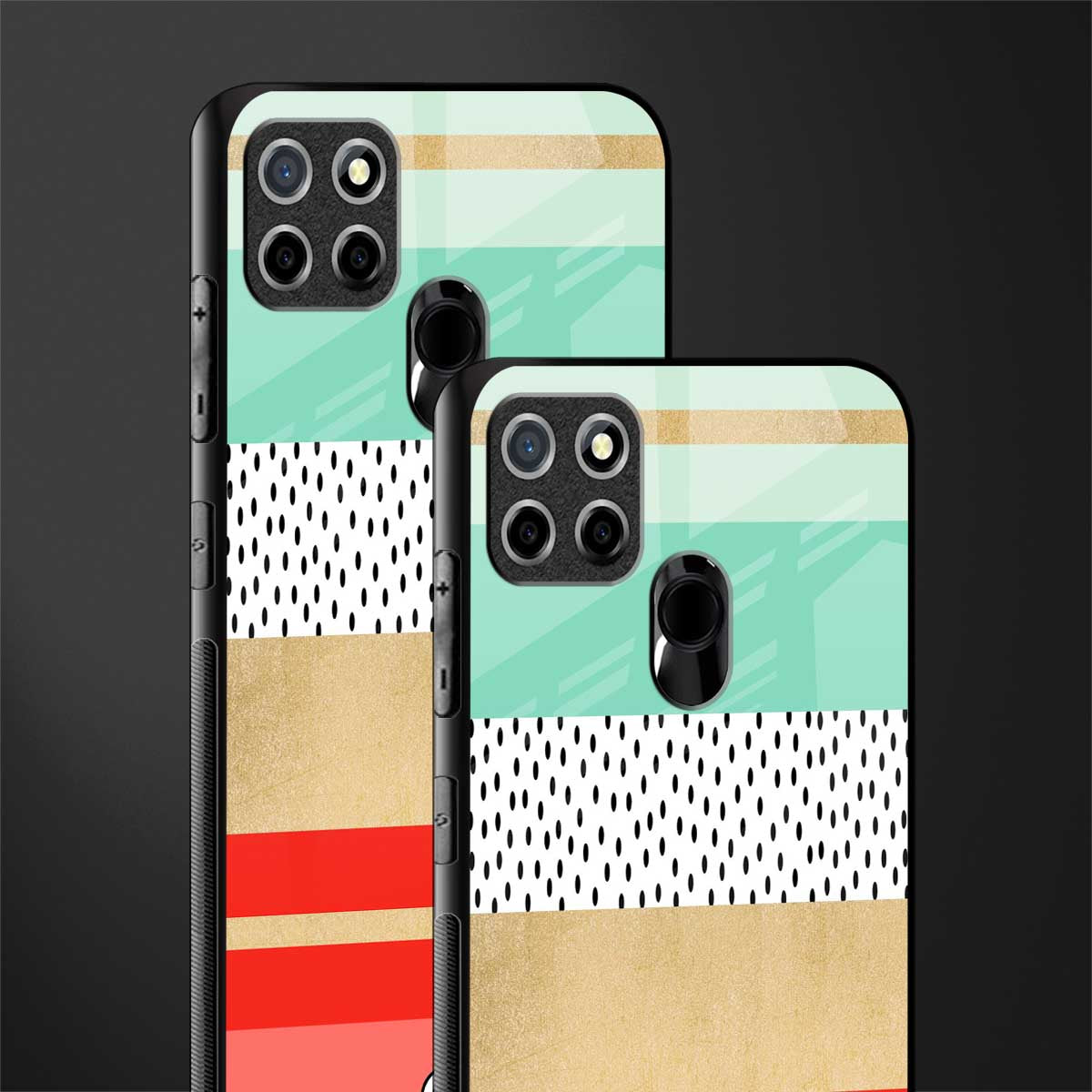 raspberry mint gelato glass case for realme c12 image-2