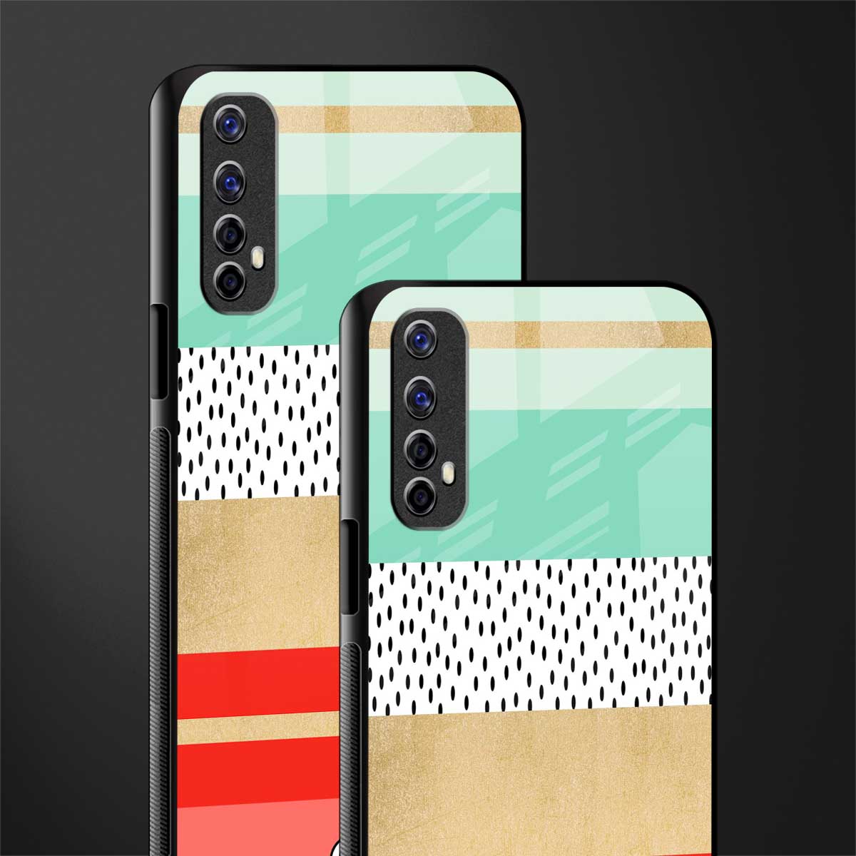 raspberry mint gelato glass case for realme 7 image-2