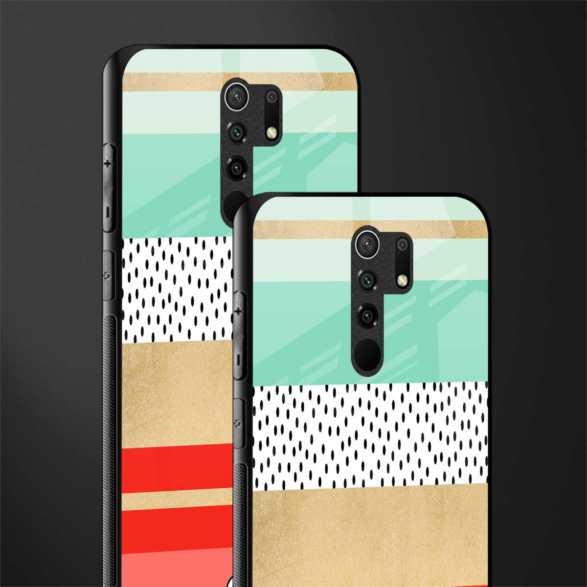 raspberry mint gelato glass case for redmi 9 prime image-2
