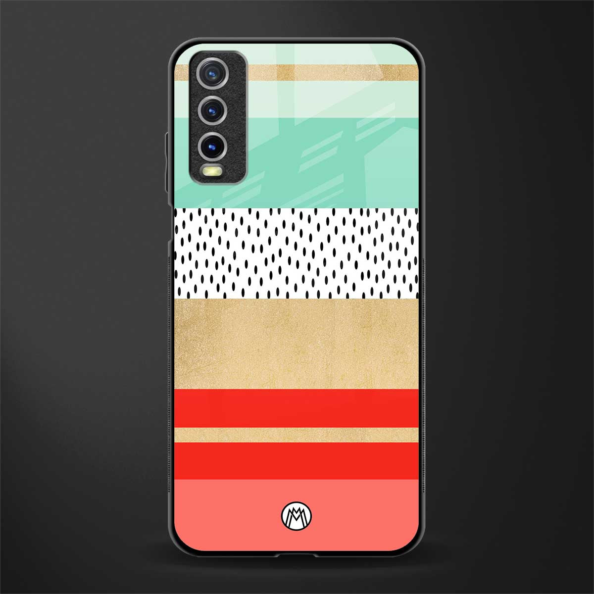 raspberry mint gelato glass case for vivo y20 image
