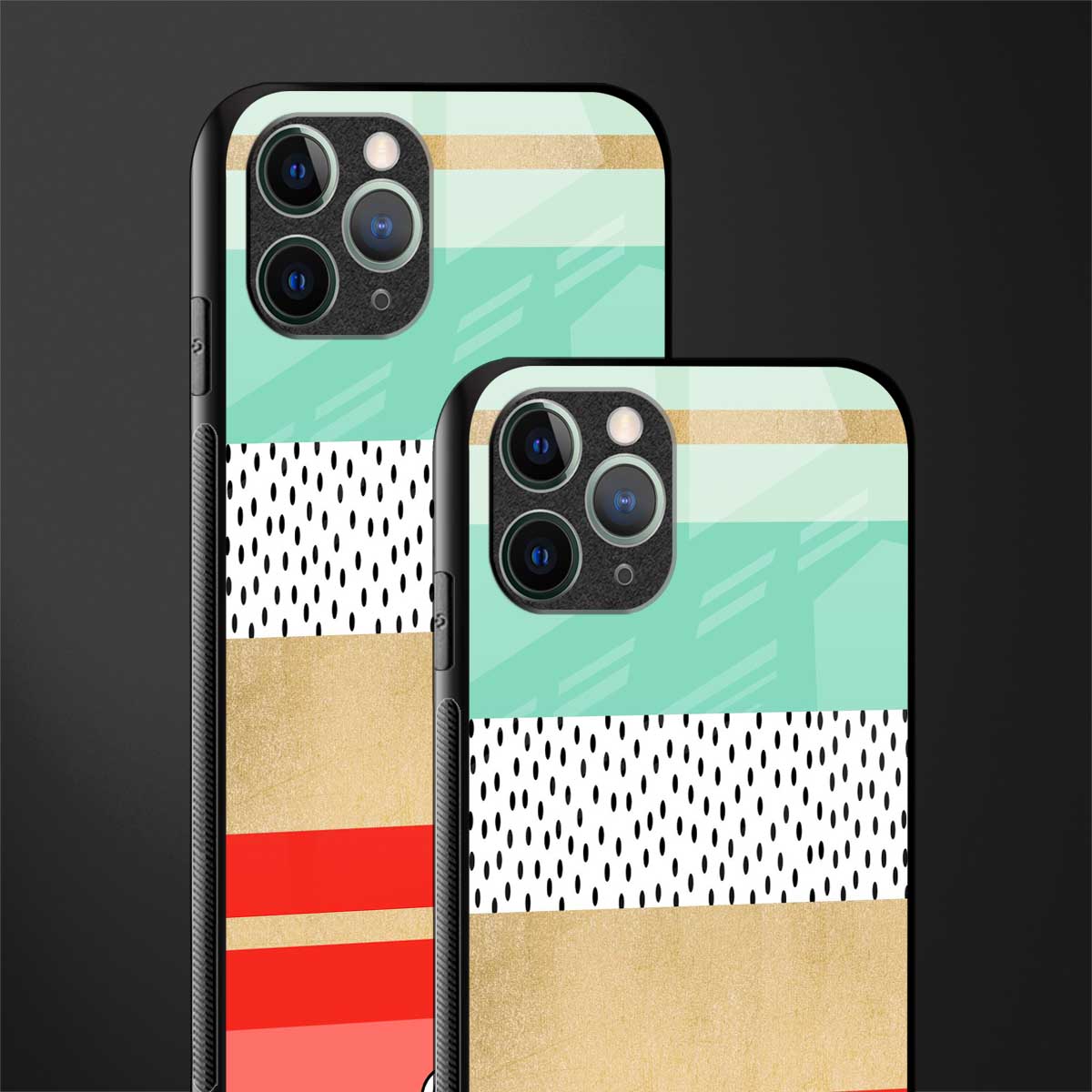 raspberry mint gelato glass case for iphone 11 pro image-2