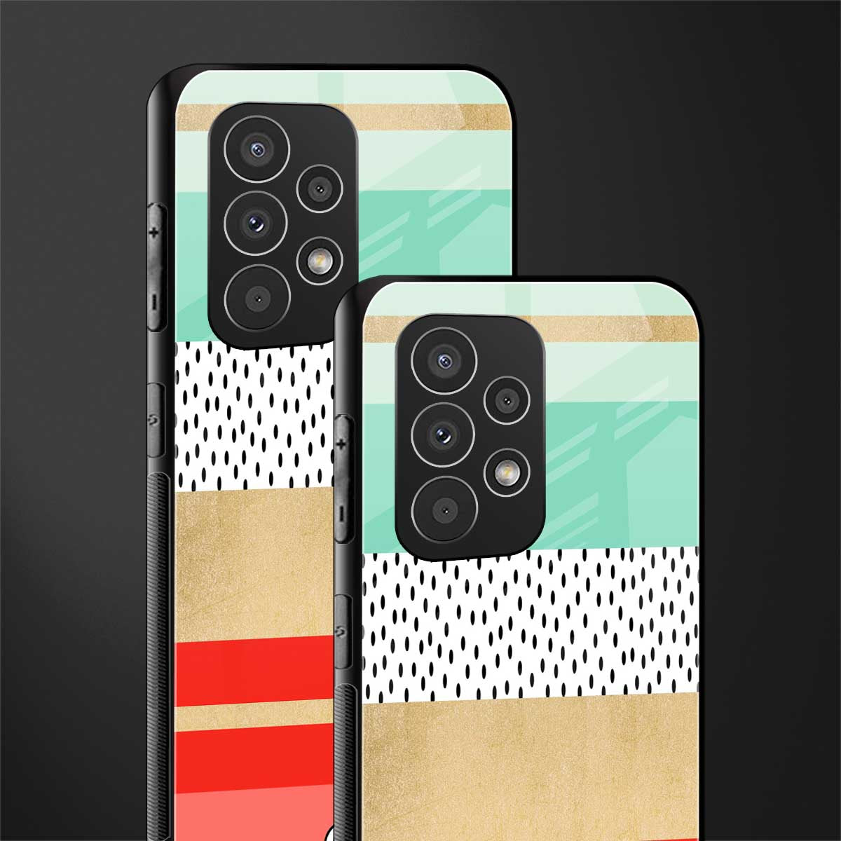 raspberry mint gelato back phone cover | glass case for samsung galaxy a53 5g
