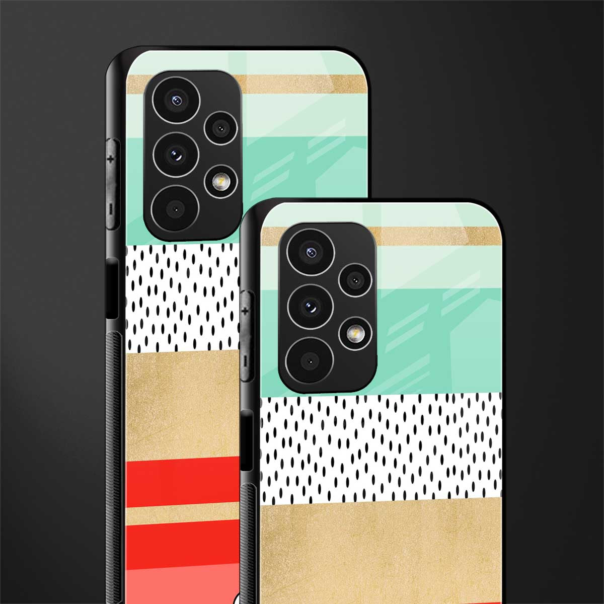 raspberry mint gelato back phone cover | glass case for samsung galaxy a13 4g