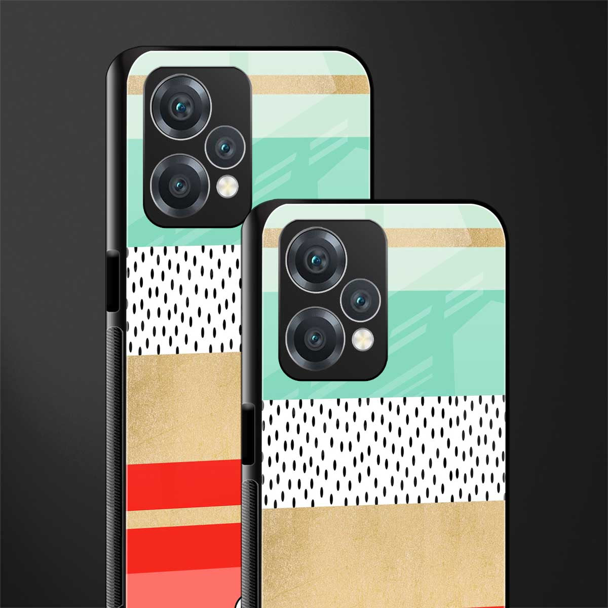 raspberry mint gelato back phone cover | glass case for oneplus nord ce 2 lite 5g