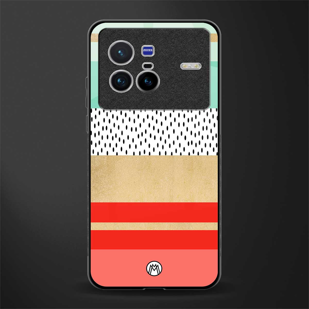 raspberry mint gelato glass case for vivo x80 image