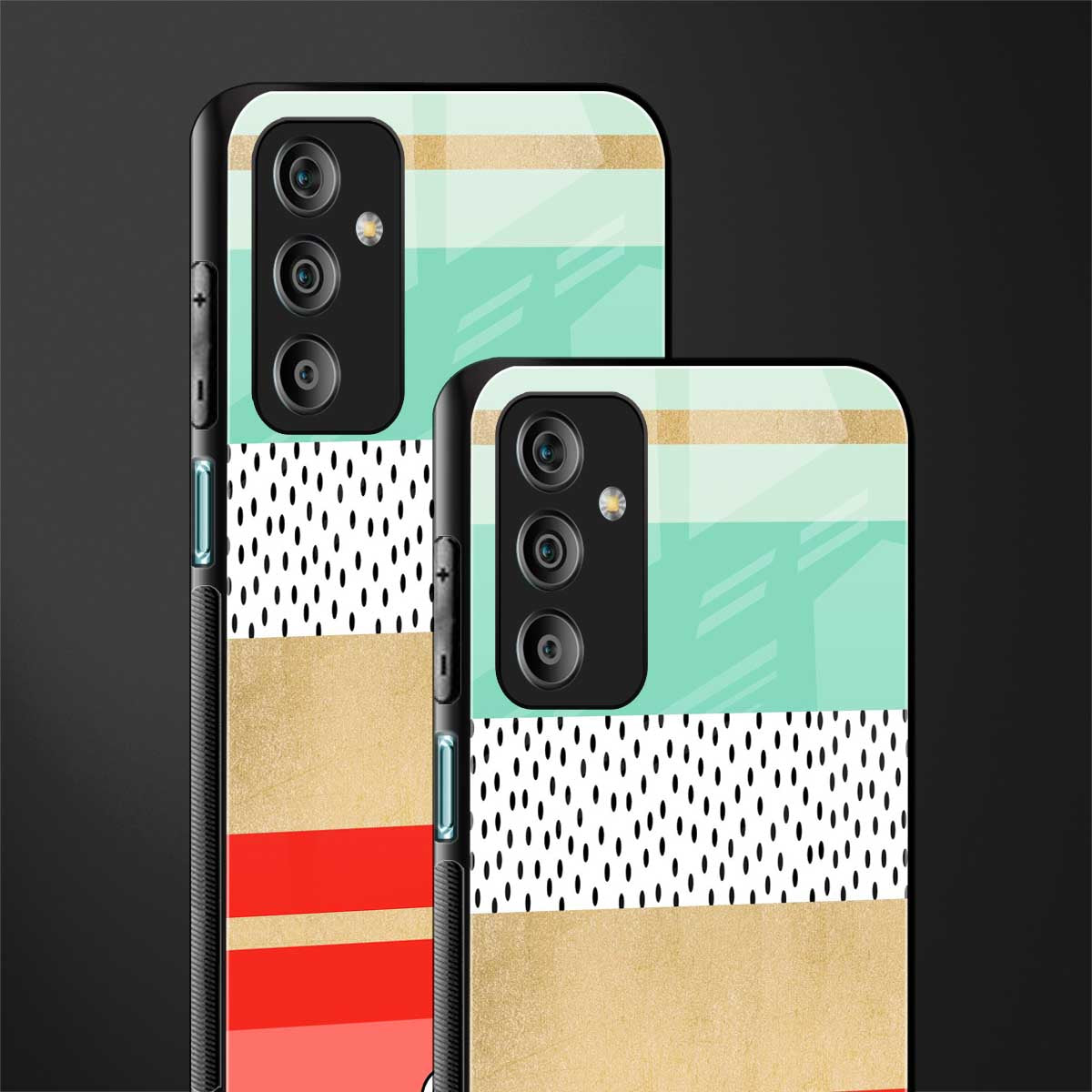 raspberry mint gelato back phone cover | glass case for samsung galaxy f23 5g