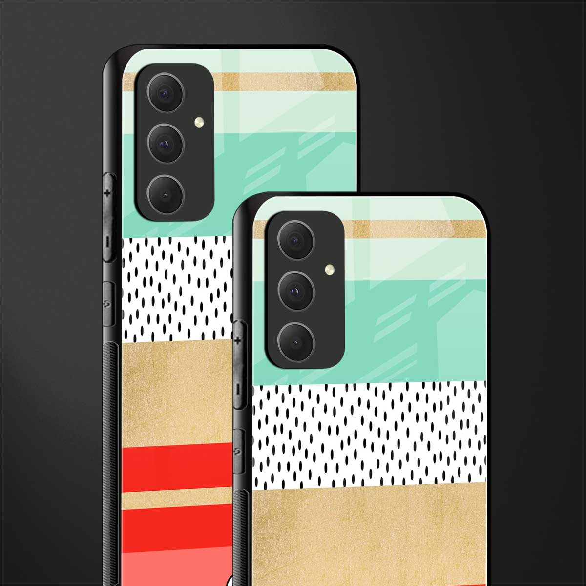 raspberry mint gelato back phone cover | glass case for samsung galaxy a54 5g