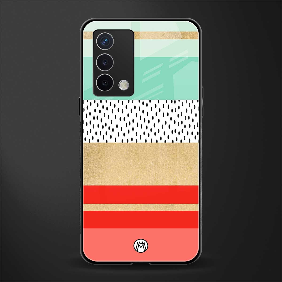 raspberry mint gelato back phone cover | glass case for oppo a74 4g
