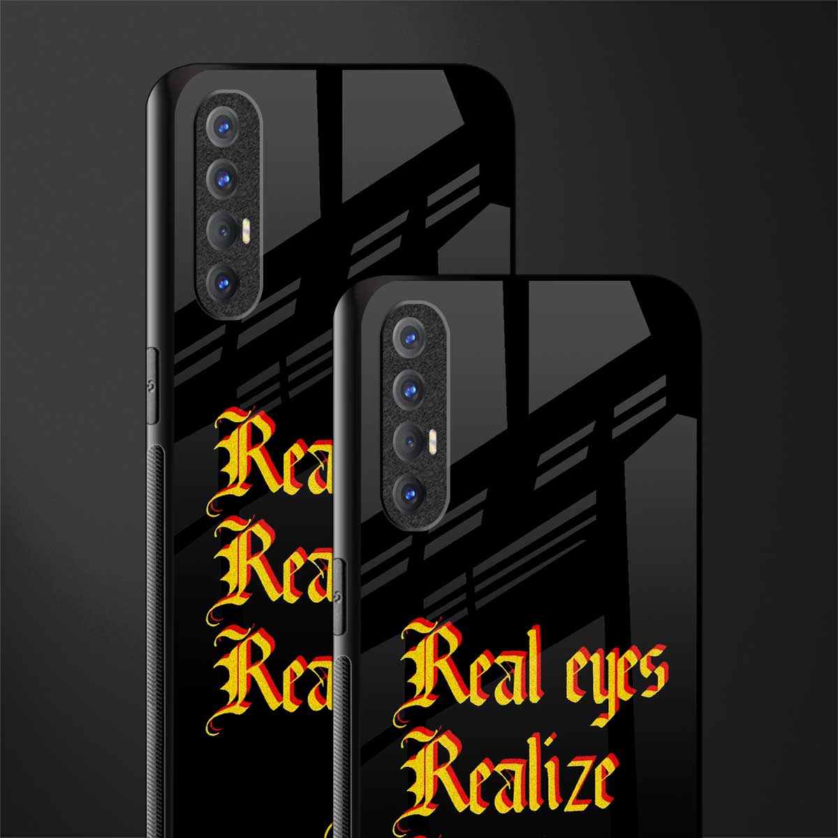 real eyes realize real lies quote glass case for oppo reno 3 pro image-2